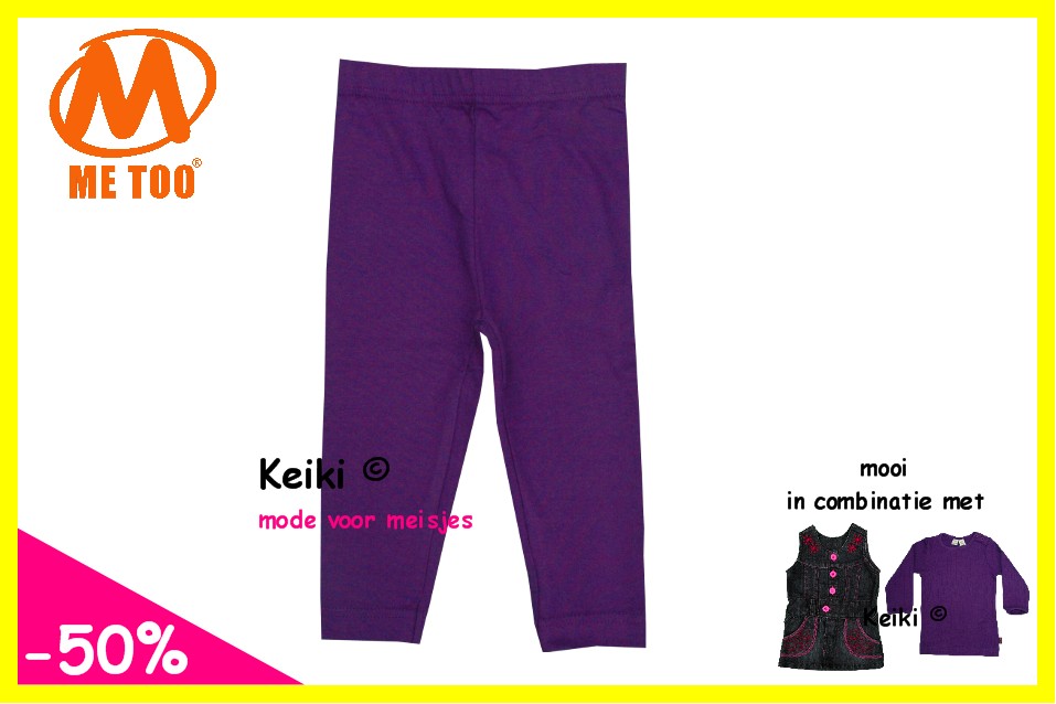 o02/maat 092/w09/mt - legging basic, kleur paars