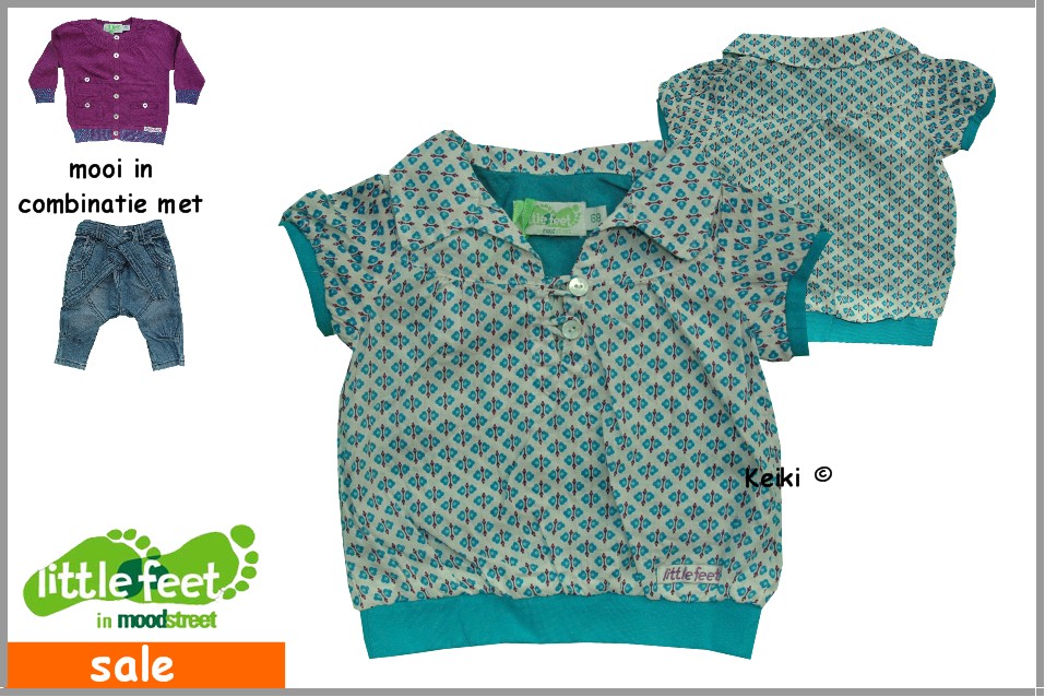-b04/maat 074/s10 Little Feet blouse ocean