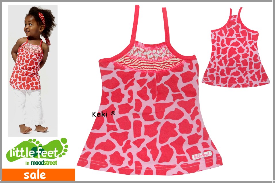 -o04/maat 080/s10 Little Feet jurk faded red