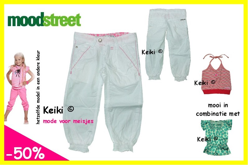 -o09/maat 122/s10 Moodstreet witte broek