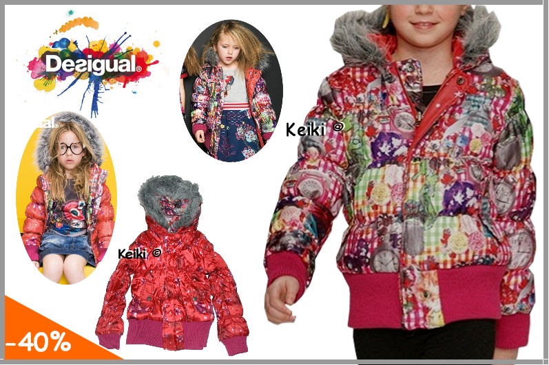 -b12/maat 104 - 4/w11 Desigual winterjas clavel