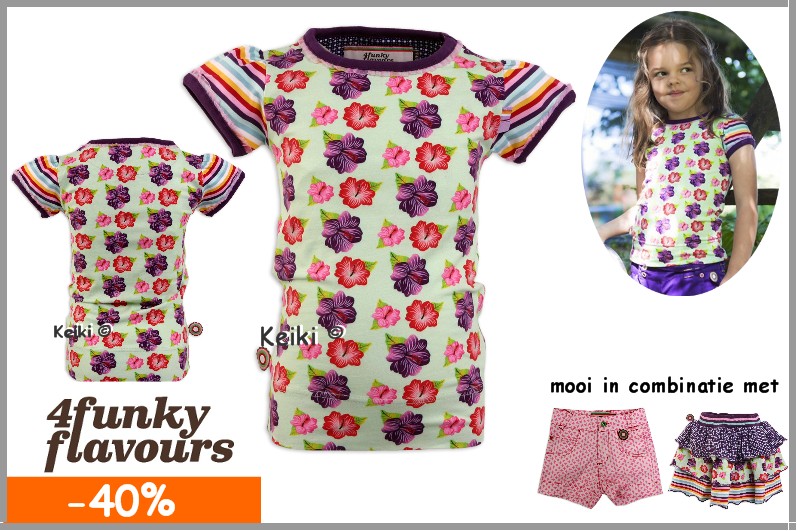 .b03/maat 122-128/s12 4funkyflavours shirt groen